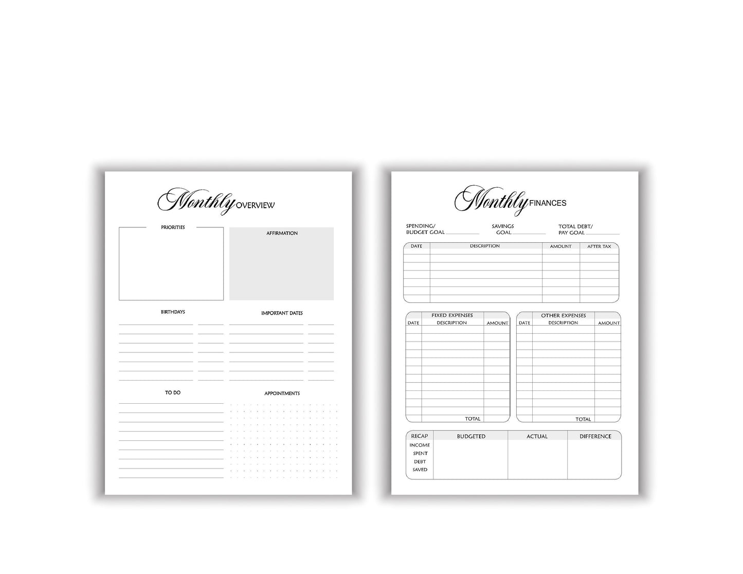 Motivation Monthly Planner
