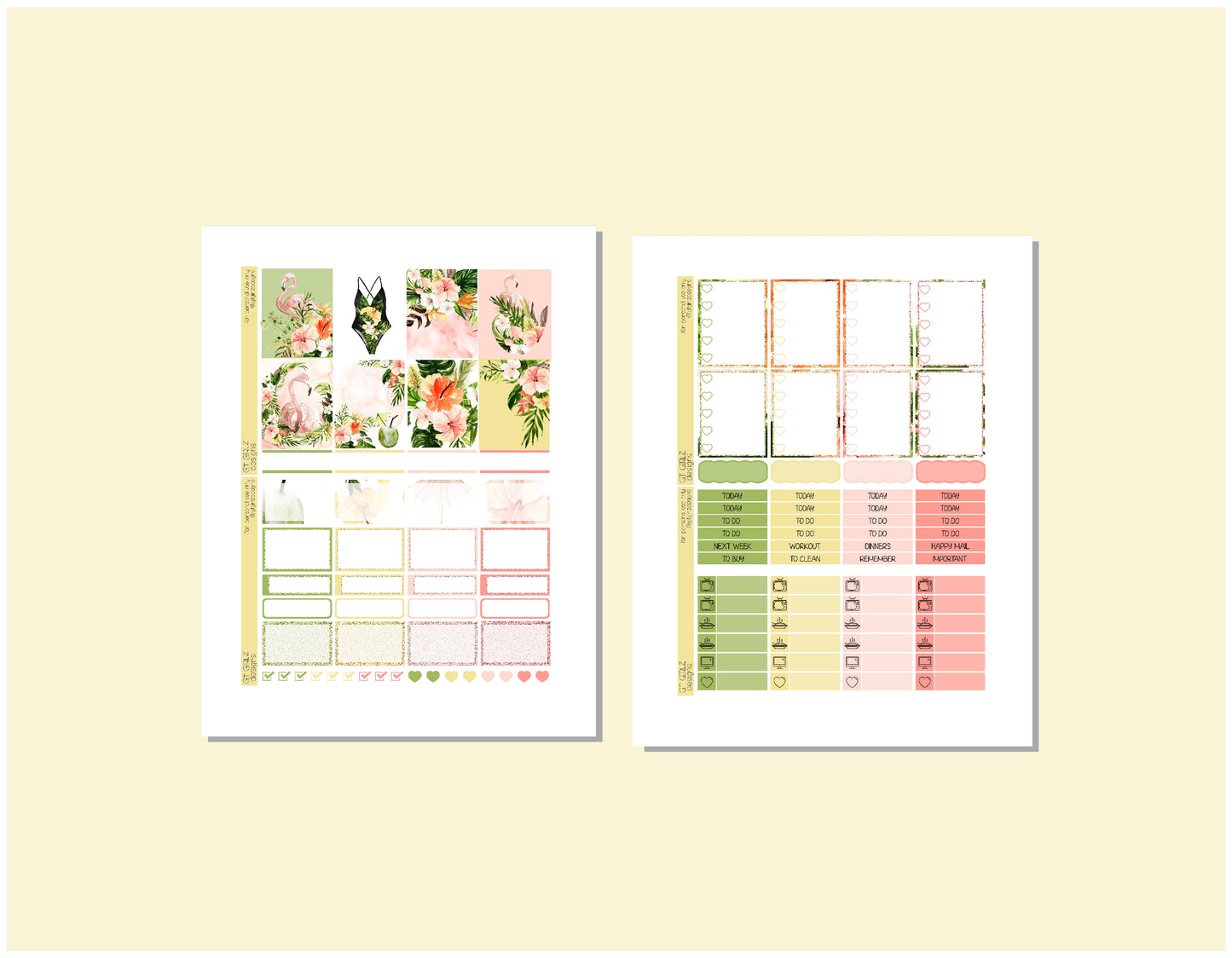 Flamingo Weekly Printable