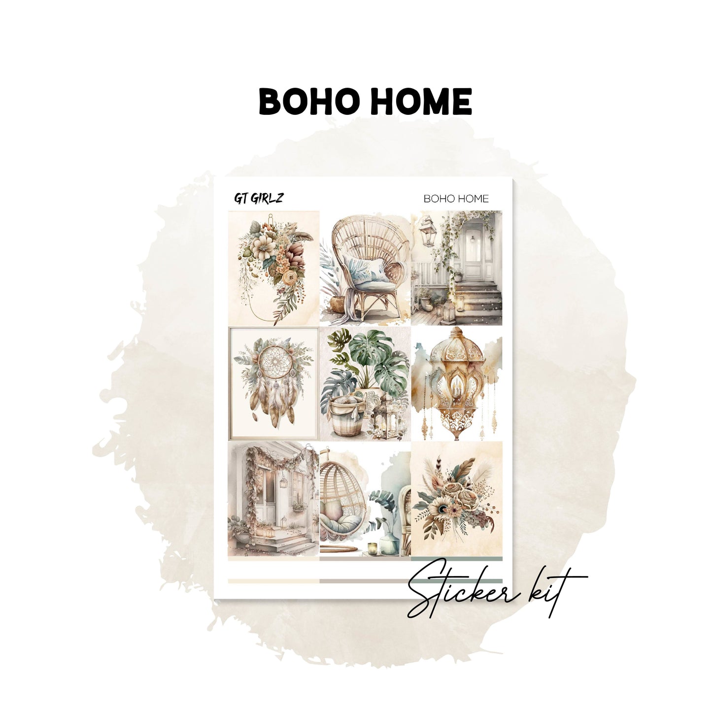 Boho Home Sticker Kit