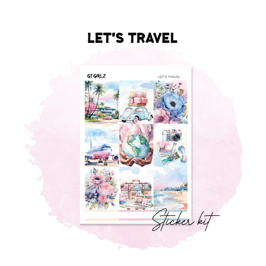 Let's Travel Sticker Kit