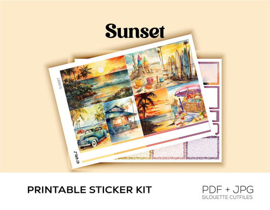 Sunset Weekly Printable