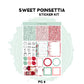 Sweet Pointsettia Sticker Kit