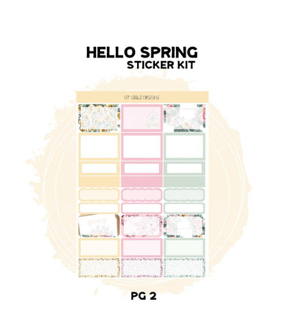 Hello Spring Sticker Kit