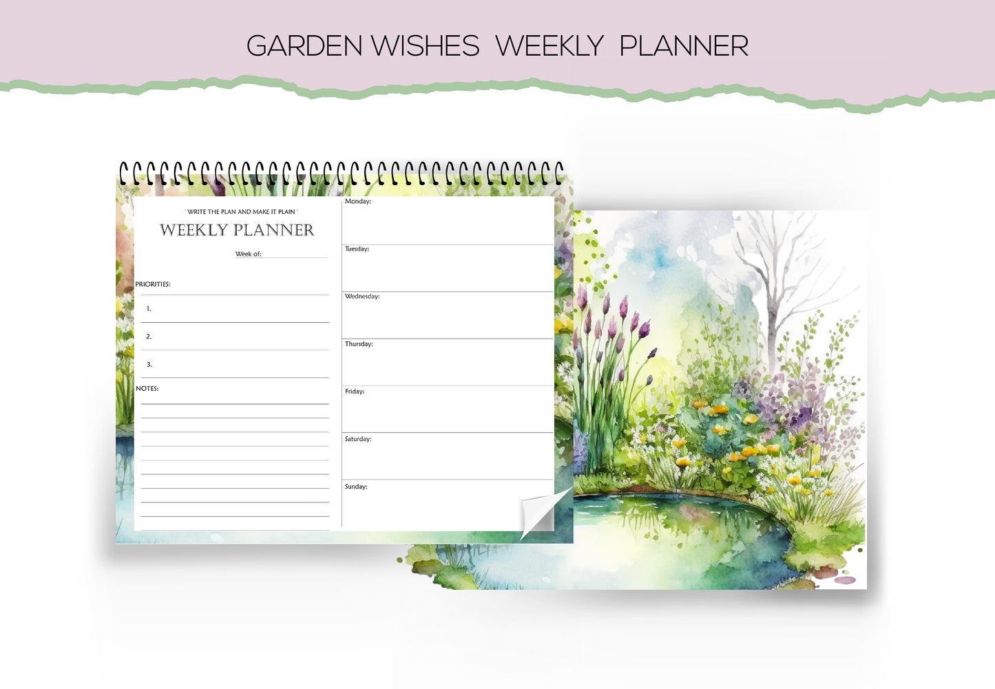 Garden Wishes Weekly Planner